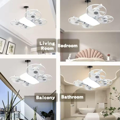 Ventilateur de Plafond LED Jaana AeroLight™ | Fraîcheur & Éclairage 2-en-1 FORME DRONE
