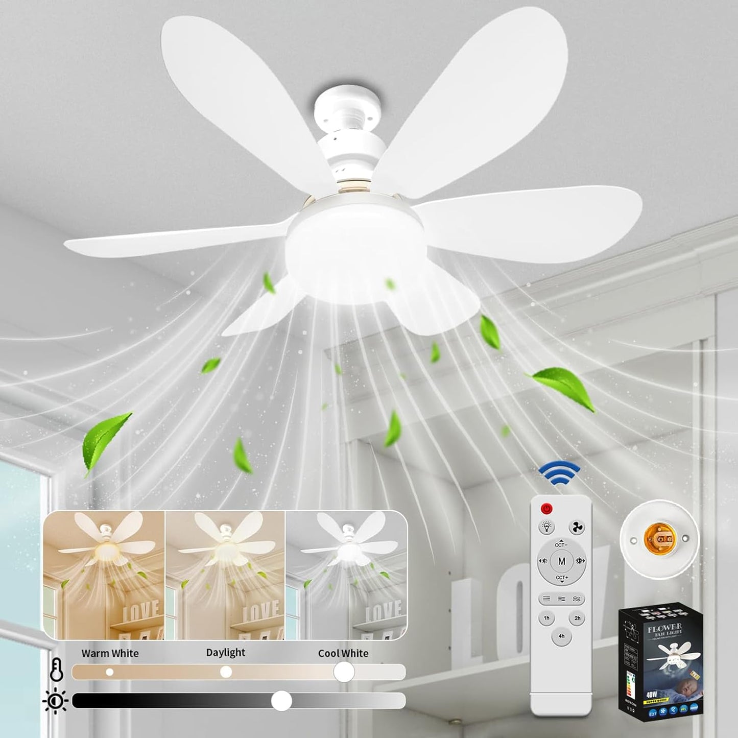 Ventilateur de Plafond LED Jaana AeroLight™ | Fraîcheur & Éclairage 2-en-1