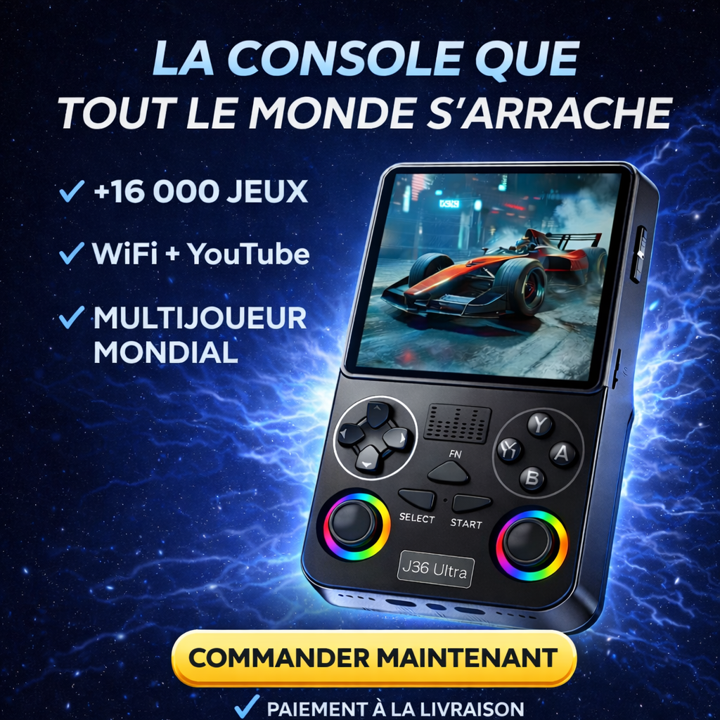 Console de jeux J36 ULTRA — 16 000 Jeux Rétro & Modernes + WiFi, YouTube & Multijoueur en ligne