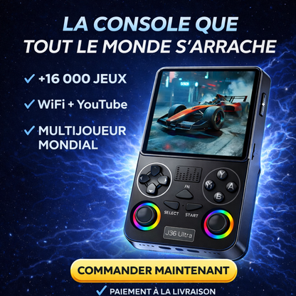 Console de jeux J36 ULTRA — 16 000 Jeux Rétro & Modernes + WiFi, YouTube & Multijoueur en ligne