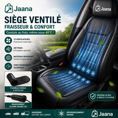 jaanaSeat Pro™ coussin de Siège Ventilé Finis la Sueur dans ton Siège. Finis les Douleurs de Dos.