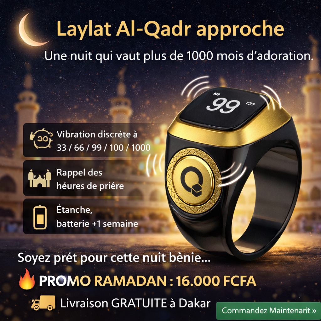 Jaana Ring – chapelet intelligent connecté multifonction + livraison gratuite