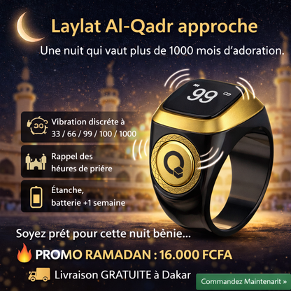 Jaana Ring – chapelet intelligent connecté multifonction + livraison gratuite