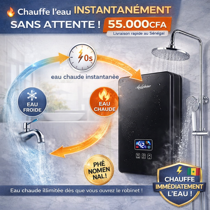 Chauffe-eau électrique instantané + livraison gratuite