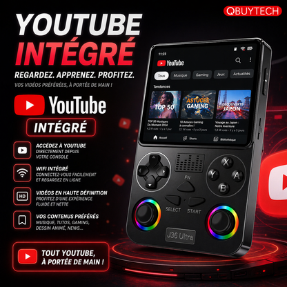 Console de jeux J36 ULTRA — 16 000 Jeux Rétro & Modernes + WiFi, YouTube & Multijoueur en ligne