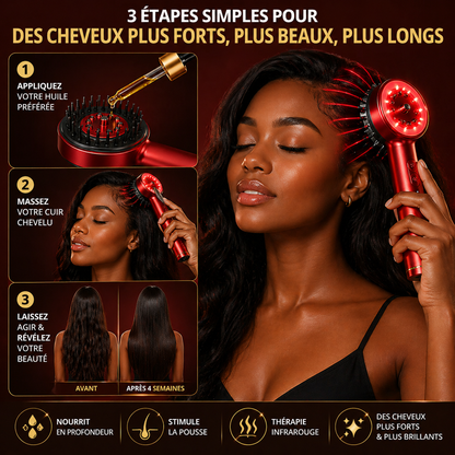 Masseur capillaire avec diffuseur d'huile intégré et thérapie infrarouge