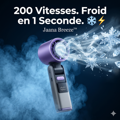 JAANA BREEZE™ – Le Climatiseur Portable 200 Vitesses avec Refroidissement Glacé et lampe torche integre❄️