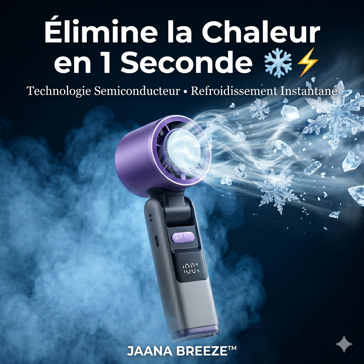 JAANA BREEZE™ – Le Climatiseur Portable 200 Vitesses avec Refroidissement Glacé et lampe torche integre❄️