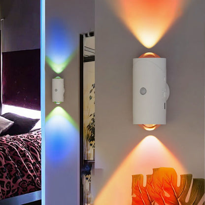 Lampe Murale Intelligente RGB – Détection de Mouvement, 16 Couleurs & Installation Magnétique