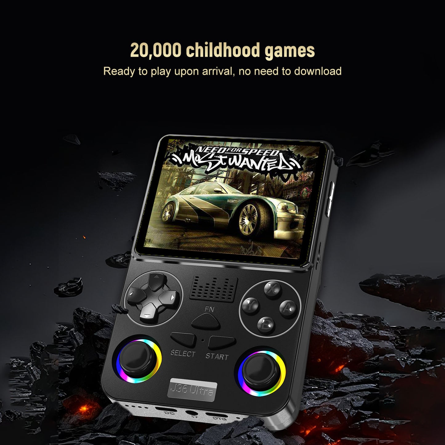 Console de jeux J36 ULTRA — 16 000 Jeux Rétro & Modernes + WiFi, YouTube & Multijoueur en ligne