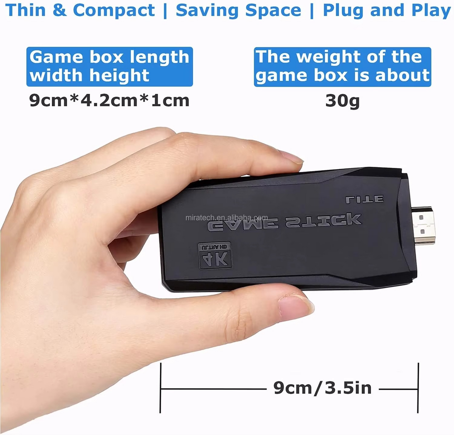 🎮 JAANA MegaPlay™ Game stick – 2 000+ Jeux Rétro (2 Manettes Sans Fil gratuites incluses) + livraison gratuite