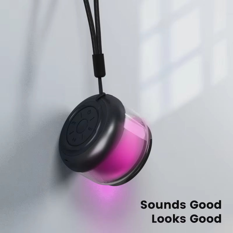 Mini haut parleur bluetooth + radio avec lumiere led rgb