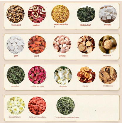 Thé 18 saveurs de plantes naturelles détoxifiantes