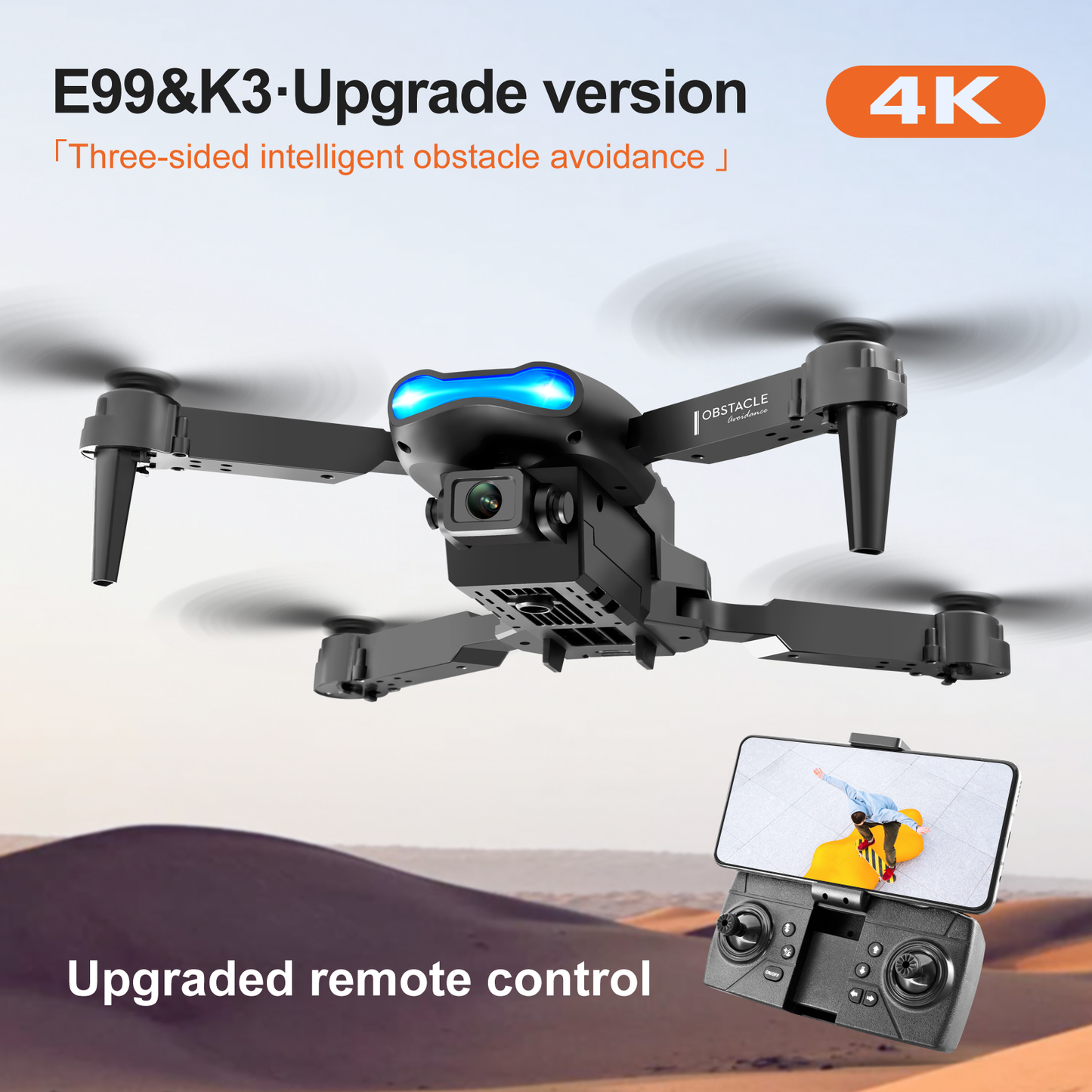DRONE E88 AVEC CAMERA HD + LIVRAISON GRATUITE
