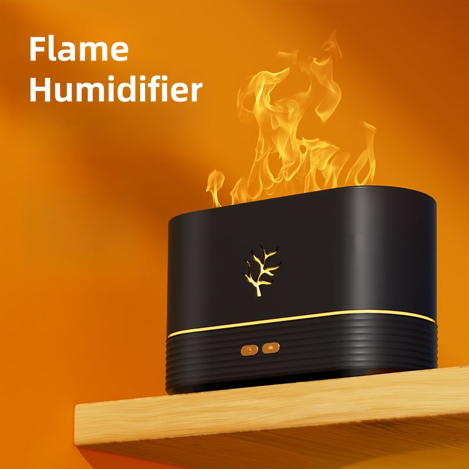 Diffuseur de parfum et humidificateur a effet flamme