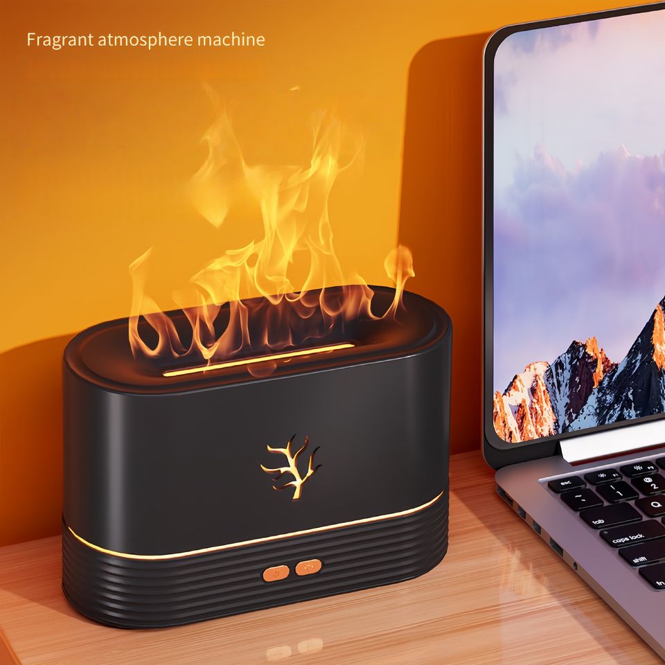 Diffuseur de parfum et humidificateur a effet flamme