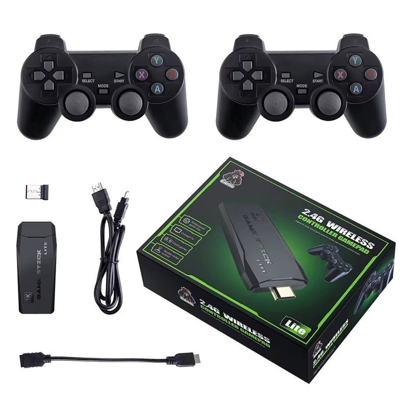 🎮 JAANA MegaPlay™ Game stick – 2 000+ Jeux Rétro (2 Manettes Sans Fil gratuites incluses) + livraison gratuite