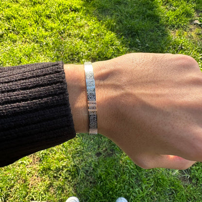 Bracelet Ayat Al-Kursi en Acier Inoxydable – Finition Or / Argent (1 Acheté = 🎁1 Offert)