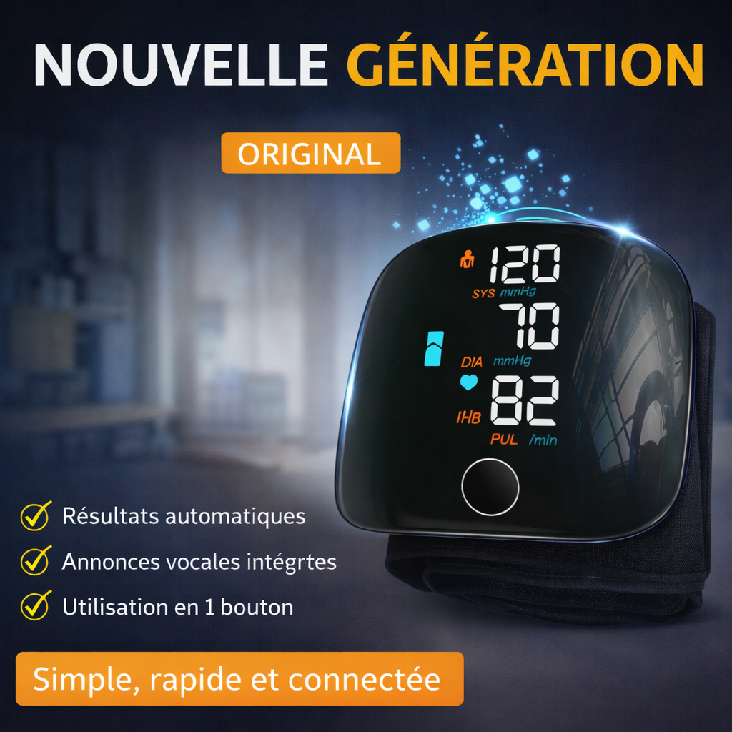 Tensiomètre Électronique Intelligent original – Précision Médicale avec Assistance Vocale 🔊 + chargeur offert et garantie