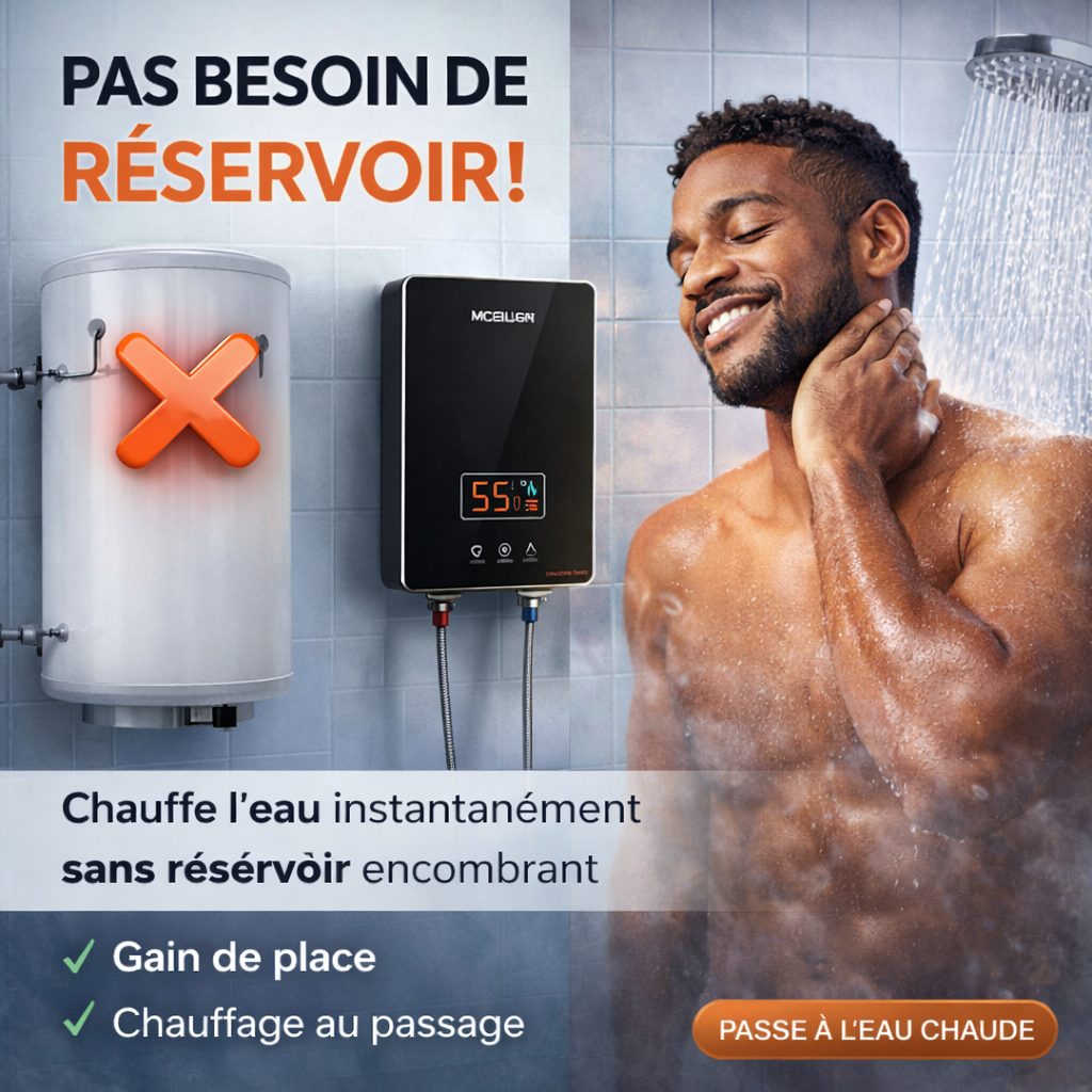 Chauffe-eau électrique instantané + livraison gratuite