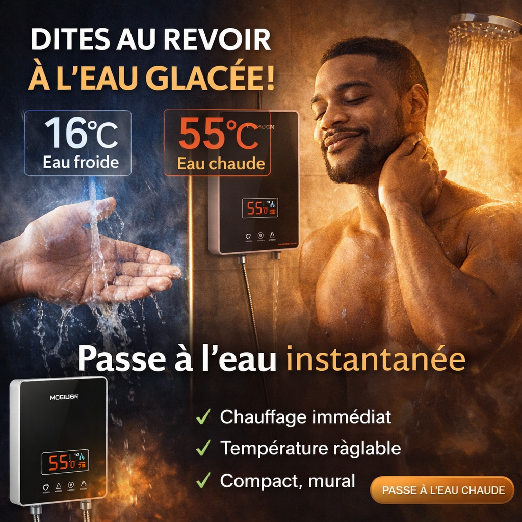 Chauffe-eau électrique instantané + livraison gratuite