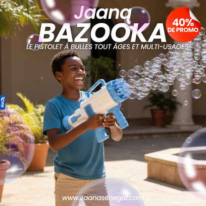 JAANA BAZOOKA: PISTOLET A BULLE HYPER PUISSANT + livraison gratuite
